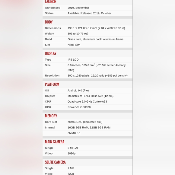 Lenovo M8 Tablet (Like New) - Picture 4 of 4